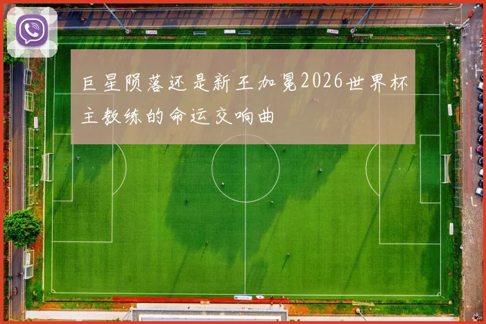 巨星陨落还是新王加冕2026世界杯主教练的命运交响曲